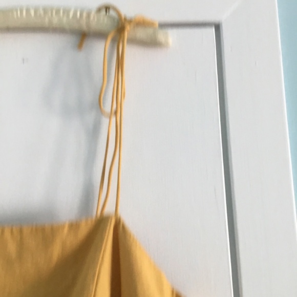 NWT Old Navy Linen Blend Mini Dress, Ruched back, Yellow, XL Tall - Picture 3 of 9